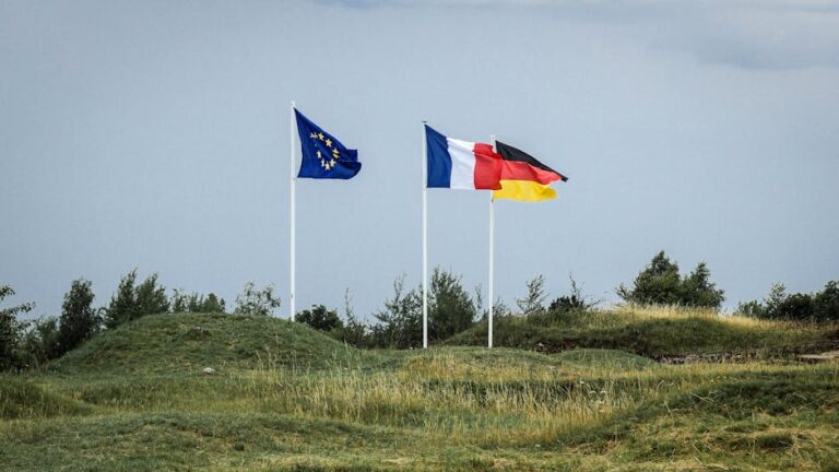 Bandiere UE Germania asse europeo