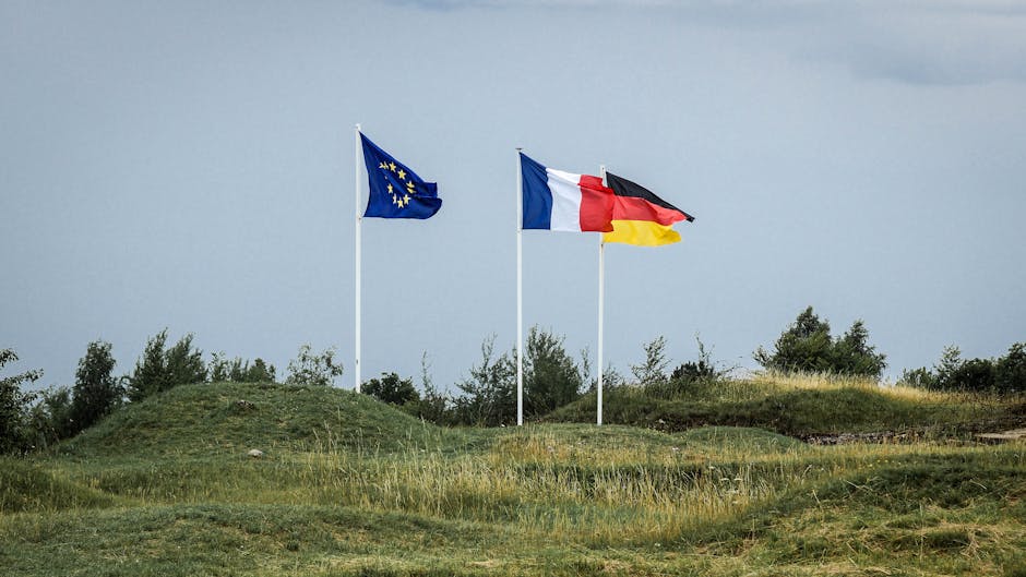 Bandiere UE Germania asse europeo