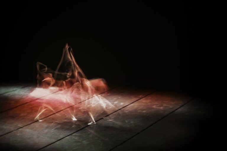 Artistic ballet dancer performance